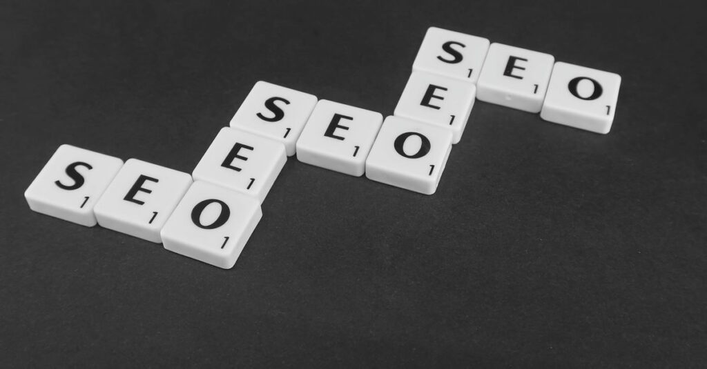 SEOキーワードから記事タイトルと構成を作成する手順を示した構成図