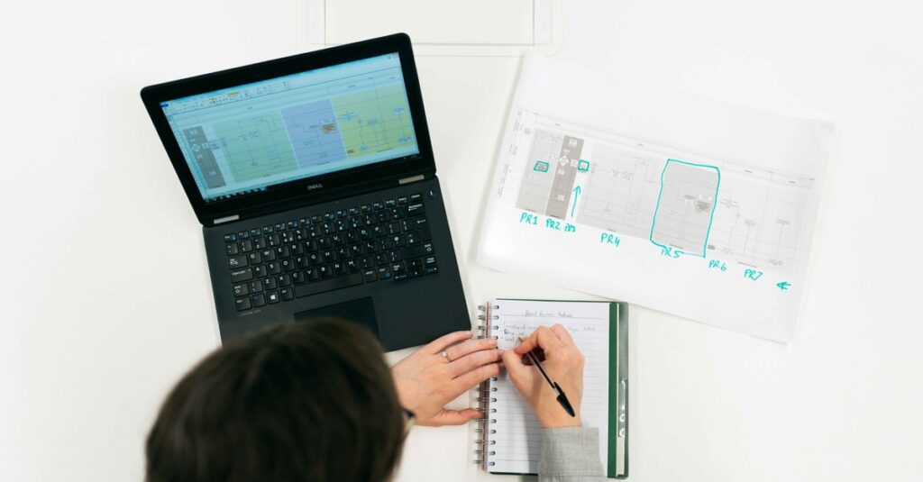 AIを活用したブログ作業の流れを図解したイメージ。時間短縮できる人とできない人の違いが視覚的に整理されている構図